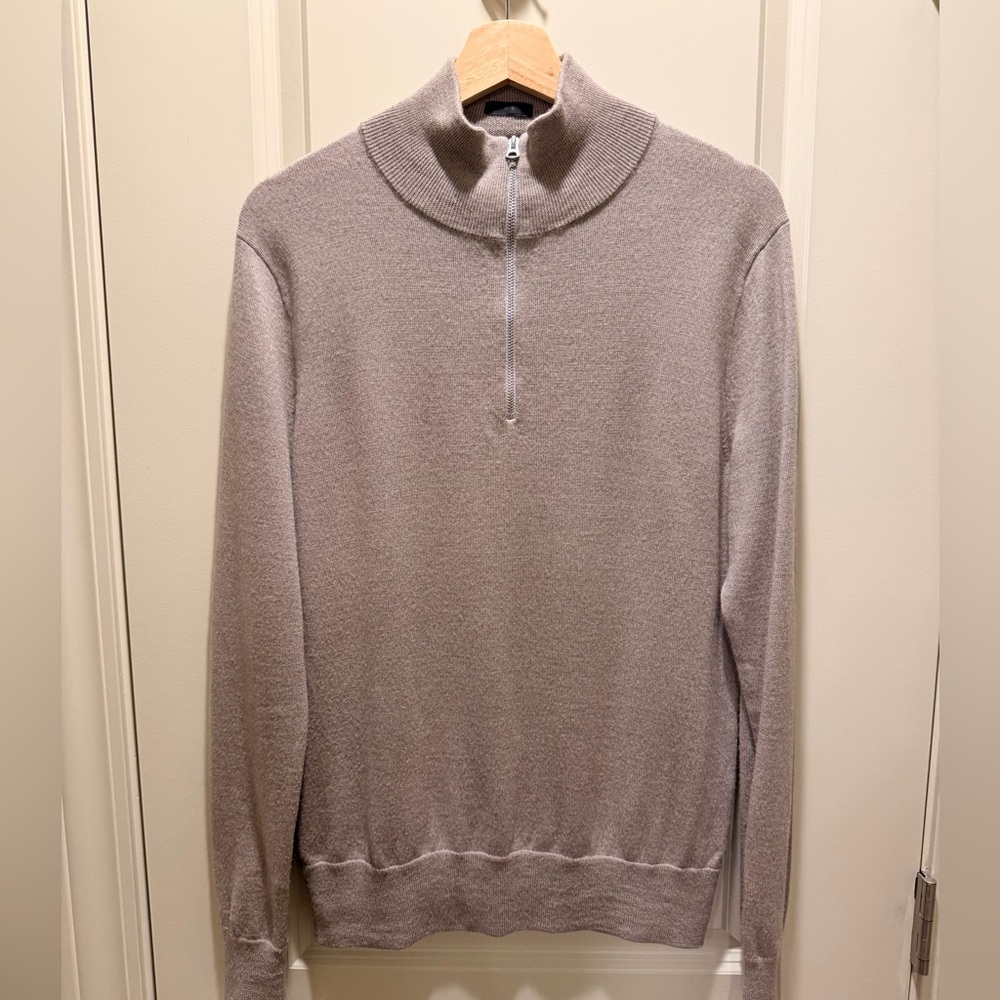 J. Crew Men's Italian Merino Wool Quarter Zip